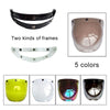 Soman Motorcycle Bubble Visor Open Face Helmet Visor Helmet Windshield Shield with Transparent Frame(Mirror)