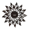 Sunflower Mirror Wall Sticker Bedroom Living Room Decoration Wall Stickers(Black)