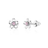 Sterling Silver Flower Earrings S925 Temperament Simple Zircon Earrings