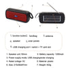 BAIJIALI SY-918 Solar Emergency Radio Read U Disk Large Volume Speaker LED Light Portable Player(Blue)