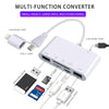 AJ-108PRO 6 in 2 USB-C / Type-C + 8 Pin Interface Multi-function Camera Card Reader(White)
