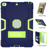 For iPad 4 / 3 / 2 Silicone + PC Protective Case with Stand(Blue + Green)