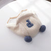 C0183 Letter Lamb Velvet Children Bomber Cap Warm Baby Hat with Cotto, Size: Around 50cm(Beige and Yellow Letters)