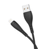 Yesido CA26 2.4A USB to 8 Pin Charging Cable, Length: 1m(Black)