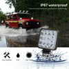D0038 11.2W 10-30V DC 6000K 3 inch 16 LEDs Square Offroad Truck Car Driving Light Work Light Spotlight Fog Light