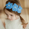 Ribbon Diamond Headband Newborn Hairband Girl Flower Head Children Hair Accessories(Blue)