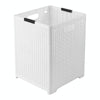 Foldable Dirty Clothes Basket Wall Mounted Bathroom Dirty Clothes Storage Frame Plastic Laundry Basket, Specification: Plus Large White