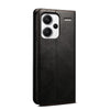 For Redmi Note 13 Pro+ Oil Wax Crazy Horse Texture Leather Phone Case(Black)