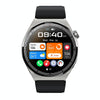 Ochstin 5HK46P 1.36 inch Round Screen Silicone Strap Smart Watch with Bluetooth Call Function(Silver+Black)