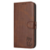For Samsung Galaxy A36 5G Embossed Happy Cat Pattern Flip Leather Phone Case(Brown)