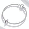 S925 Sterling Silver Shining Love Beads DIY Bracelet Necklace Accessories