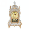 Vintage Clock Classical Royalty Sitting Room TV Cabinet Desk Imperial Furnishing Creative Sit Pendulum Clock(White)