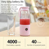 Vitamer USB Mini Portable Juicer Juice Blender Lemon Fruit Squeezers Reamers Bottle (Pink)