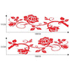 2 PCS/Set D-545 Rose Pattern Car Modified Decorative Sticker(Red)