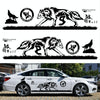 2 PCS/Set D-180 Wolf Totem Pattern Car Modified Decorative Sticker(White)