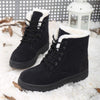 Ladies Cotton Shoes Plus Velvet Snow Boots, Size:40(Black)