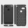 Brushed Texture Carbon Fiber Shockproof TPU Case for Google Pixel 3(Black)