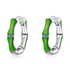 S925 Sterling Silver Bamboo Ear Buckle Women Earrings