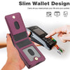 For Samsung Galaxy Z Fold5 AwQuer RFID Vertical Flip Card Bag Holder Leather Phone Case(Dark Purple)
