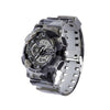 SANDA 5318 LED Luminous Display & Stopwatch & Alarm & Date and Week Function Men Quartz + Digital Dual Movement Watch with Plastic Band (Camouflage Gray)