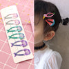 6 PCS/Set Kids Hair Accessories Fruit Hairpins Cartoon Rainbow Hair Clip(Mermaid 2#)