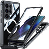 For Samsung Galaxy S25 Ultra 5G Tempered Glass MagSafe Phone Case(Black)