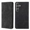 For Samsung Galaxy S25 5G Skin Feel Magnetic Leather Phone Case(Black)