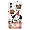For iPhone 11 Skin Feeling Jelly TPU Hybrid PC Phone Case(Hamburger Dachshund Beige)