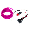 EL Cold Purple Light Waterproof Flat Flexible Car Strip Light with Driver for Car Decoration, Length: 5m(Purple)