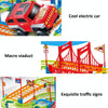 Rail Car Toy Set Assembled Electric Rail Toys With a Racing Car