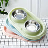Anti-Skid Stainless Steel Cat & Dog Bowl, Green