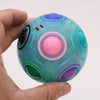 Magic Rainbow Ball Luminous Edition Training Hand Brain Coordination Fun Cube Children Toy(Luminous Blue)