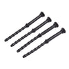 4 PCS 65mm Anti Vibration Soft Damping Nail Rubber Silicone Computer Fan Screw (Black)