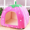 Foldable Strawberry Pet Bed, Small, Pink