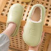 Winter Warm Velvet Thick Waterproof Cotton Slippers, Color: Duck Egg Green 599(44-45)
