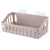 Bathroom Shelf hole-free Wall Hanging Seamless Storage Basket(Brown)