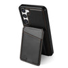 For Samsung Galaxy S23 5G Skin Feel Detachable Card Bag Magsafe Phone Case(Black)