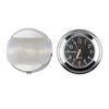 Aluminum Alloy Plating Motorcycle Handlebar Clock(Silver Shell Black Background)