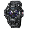 SMAEL 8008 Outdoor Waterproof Camouflage Sports Electronic Watch Luminous Multi-function Waist Watch(Camouflage Black)