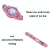JNEW A335-86264 Children Cartoon 3D Kitten Catching Fish Silicone Waterproof Quartz Watch(Purple)