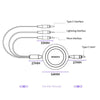 ROMOSS PD100W 3-In-1 Retractable Data Cable Type-C/USB-C To 8 Pin & Type-C & Micro Line 1.1m(Purple)