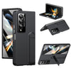 For Samsung Galaxy Z Fold4 Integrated Skin Feel Fold Holder Phone Case(Black)