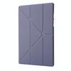 For Samsung Galaxy Tab A8 10.5 2021 Deformation Transparent Acrylic Horizontal Flip PU Leather Tablet Case(Lavender Grey)