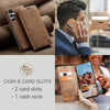 For Samsung Galaxy S25+ 5G CaseMe 013 Multifunctional Horizontal Flip Leather Phone Case(Brown)