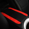 32x19cm PU Carbon Fiber Leather Central Armrest Box Cover Anti-slip Pad(Red)