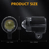 S7 Motorcycle Rearview Mirror LED Strobe Spotlight(Black)