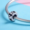 S925 Sterling Silver Cat Silhouette Pendant Beads DIY Bracelet Necklace Accessories