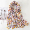 180 X 85cm  Women Cotton And Linen Scarf Retro Splicing Bohemian Printed Silk Shawl SL2004-050