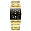 FNGEEN 3627 Waterproof Calendar Men Square Watch(Full Gold Black Surface)