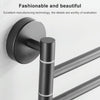 Stainless Steel Towel Bar Rotating Towel Rack Bathroom Kitchen Wall-mounted Towel Polished Rack Holder, Model:Brushed Five Poles